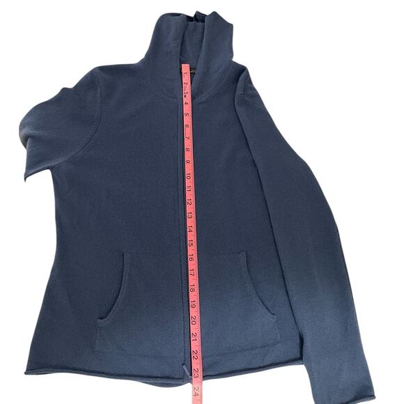 Lord & Taylor 100% Two-Ply Cashmere Full Zip Hoodie Women's Size LP Quiet Luxury - Picture 12 of 12